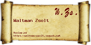 Waltman Zsolt névjegykártya